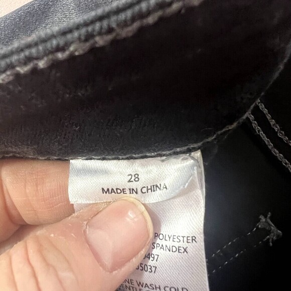 Joes Glossy Waxed Gray Coated The Charlie High Rise Skinny Ankle Jeans Size 28 - Picture 11 of 12